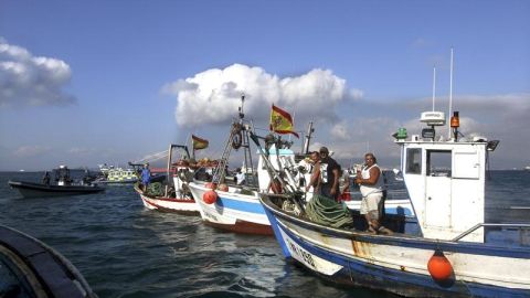 Pesqueros espa&ntilde;oles en Gibraltar