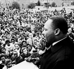 Martin Luther King durante un discurso Martin Luther King durante un discurso
