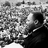Martin Luther King durante un discurso