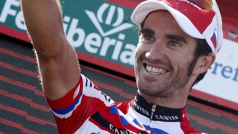 Dani Moreno celebra su victoria en la Vuelta