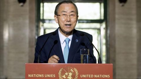 El secretario general de la ONU, Ban Ki-moon