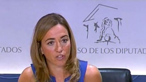Carme Chac&oacute;n en rueda de prensa
