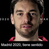 Apoyo de los deportistas a Madrid 2020. 