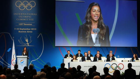 La tenista Cagla Buyukakcay en la presentaci&oacute;n de Estambul 2020