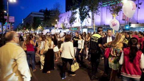 Gente en las calles de Madrid.