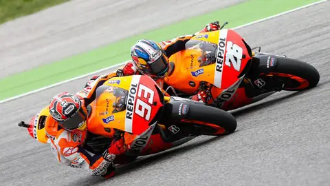 Márquez adelanta a Pedrosa en el GP de San Marino de Moto GP Márquez adelanta a Pedrosa en el GP de San Marino de Moto GP