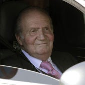 El Rey Juan Carlos a su llegada al Hospital Quirón Madrid.