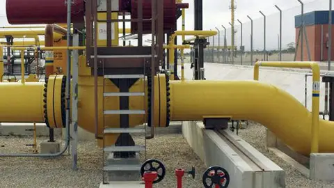 Tubería de la plataforma de gas Castor Tubería de la plataforma de gas Castor