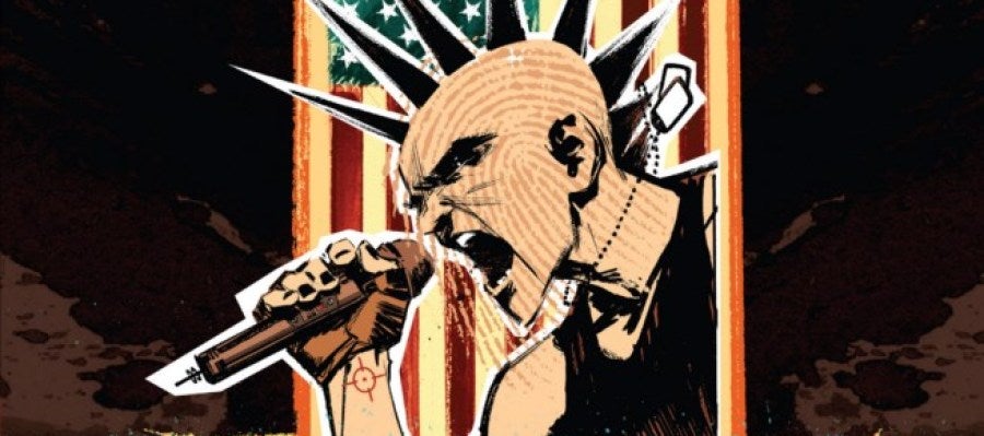 Detalle de la portada de 'Punk Rock Jesus' que edita ECC Ediciones Detalle de la portada de 'Punk Rock Jesus' que edita ECC Ediciones