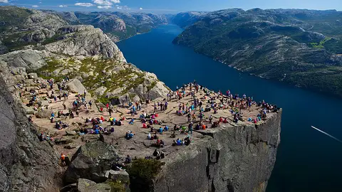 Preikestolen Pulpit Rock Lysefjord Norway Preikestolen Pulpit Rock Lysefjord Norway