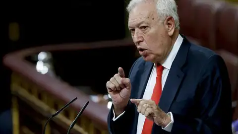 José Manuel García-Margallo, durante su intervención en el pleno del Congreso José Manuel García-Margallo, durante su intervención en el pleno del Congreso