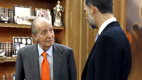 El Rey con el Pr&iacute;ncipe Felipe
