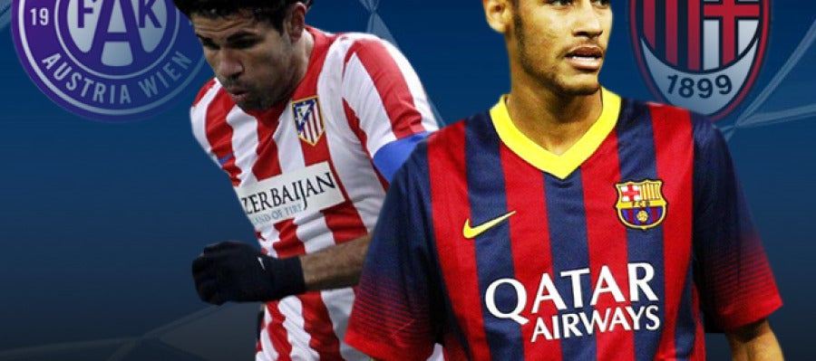 Autria de Viena - Atlético de Madrid y Milan - Barcelona Autria de Viena - Atlético de Madrid y Milan - Barcelona