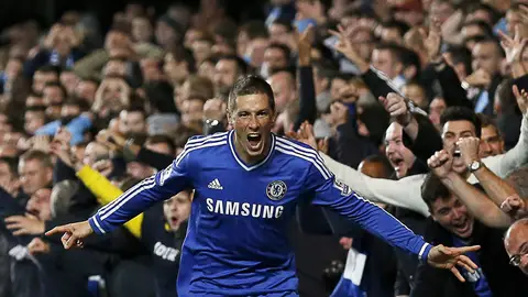 Fernando Torres celebra un gol con el Chelsea ante el City Fernando Torres celebra un gol con el Chelsea ante el City