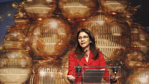 La presidenta de LAE, Inmaculada García durante la presentación del Sorteo Extraordinario de Navidad 2013. La presidenta de LAE, Inmaculada García durante la presentación del Sorteo Extraordinario de Navidad 2013.