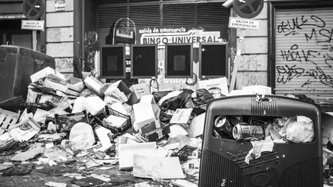 Huelga de basura, en Madrid Huelga de basura, en Madrid