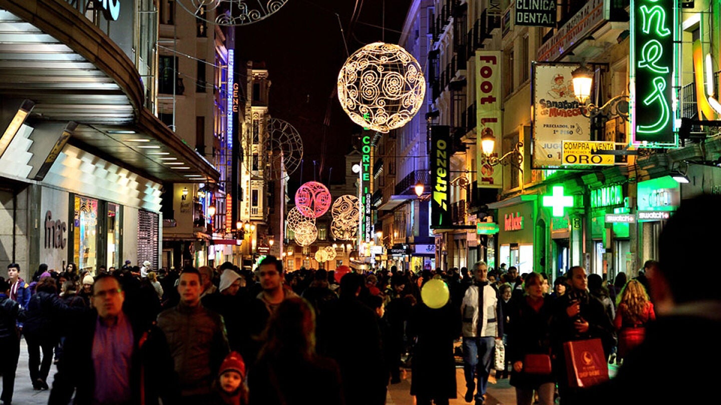 Navidad en la calle Preciados de Madrid