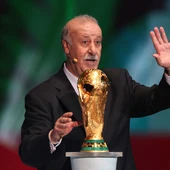 Vicente del Bosque con la Copa del Mundo Vicente del Bosque con la Copa del Mundo