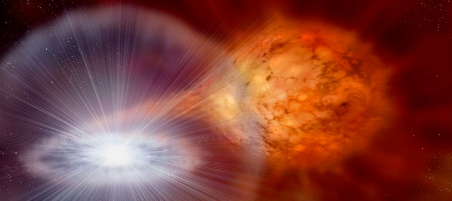 Imagen de una estrella gigante roja Imagen de una estrella gigante roja