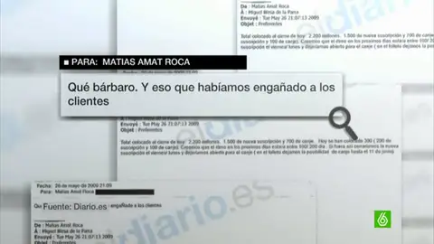 Uno de los correos de Miguel Blesa Uno de los correos de Miguel Blesa