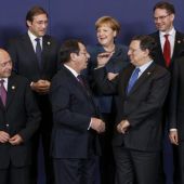 Parte de la foto de familia tomada en el ámbito de la cumbre de líderes de la Unión Europea 