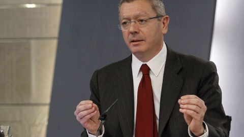 El ministro de Justicia, Alberto Ruiz Gallard&oacute;n