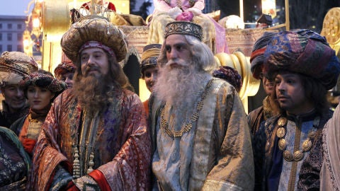 Los Reyes Magos en la Plaza de Cibeles