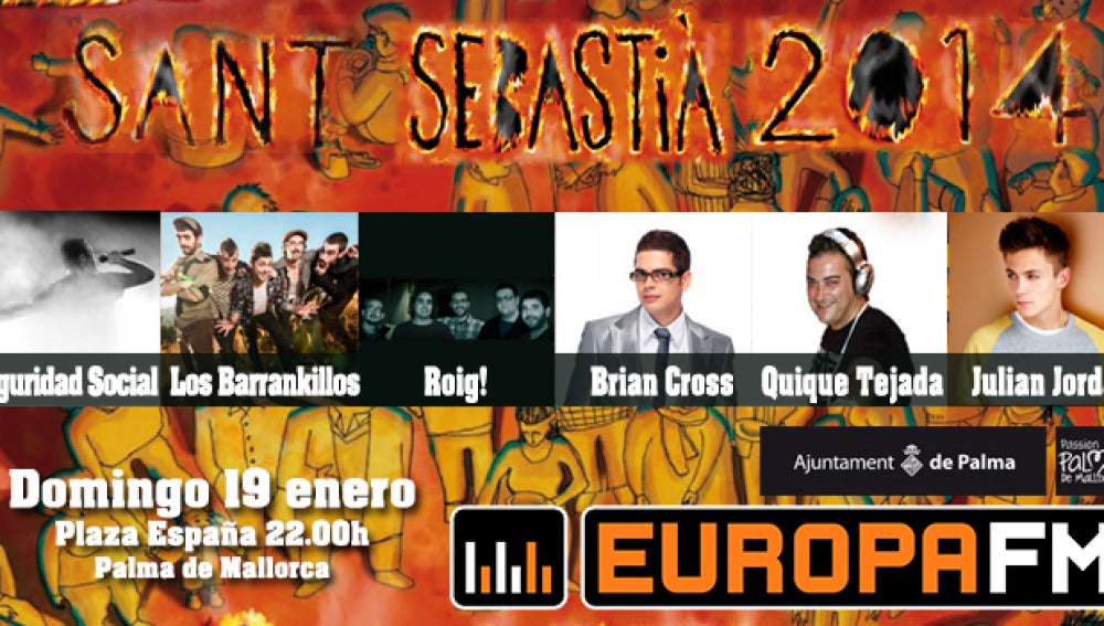 EUrOPA FM, EN LA REVETLA SAN SEBASTIA 2014