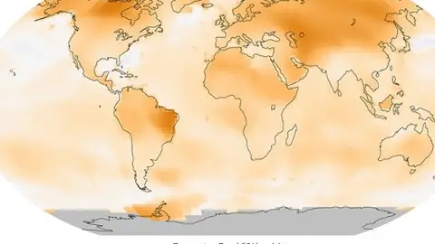 Mapa de la evolución de las temperaturas en el mundo Mapa de la evolución de las temperaturas en el mundo