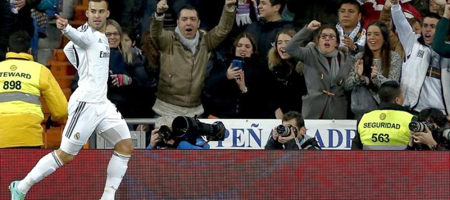 Jesé Rodríguez celebra su gol en el Bernabeu Jesé Rodríguez celebra su gol en el Bernabeu