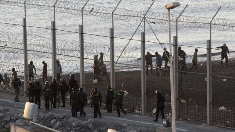 Vista general del lugar donde murieron los 15 inmigrantes
