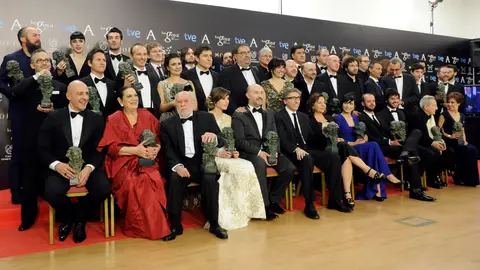 La foto de familia de todos los ganadores en los Goya 2014 La foto de familia de todos los ganadores en los Goya 2014