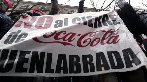 Imagen de las protestas por el ERE que Coca-Cola quiere llevar a cabo Imagen de las protestas por el ERE que Coca-Cola quiere llevar a cabo