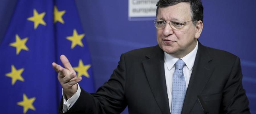 Barroso en la rueda de prensa en la sede de la Comisión Europea CE en Bruselas Barroso en la rueda de prensa en la sede de la Comisión Europea CE en Bruselas
