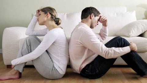 Pareja enfadada