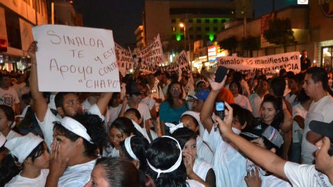 Manifestaci&oacute;n por la liberaci&oacute;n de 'El Chapo'