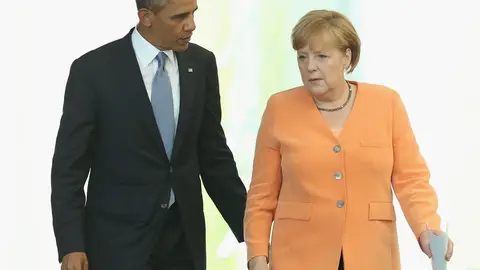 Barack Obama y Angela Merkel Barack Obama y Angela Merkel