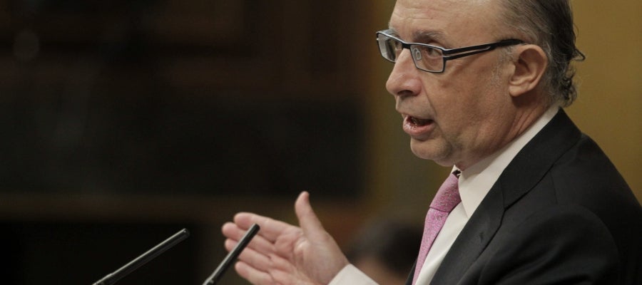 Montoro, durante una comparecencia pública Montoro, durante una comparecencia pública