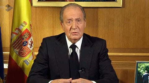 El rey don Juan Carlos lamenta la muerte de Adolfo Su&aacute;rez