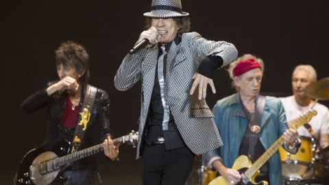 Los Rolling Stones durante un concierto