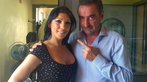 Joana Jim&eacute;nez con Carlos Herrera