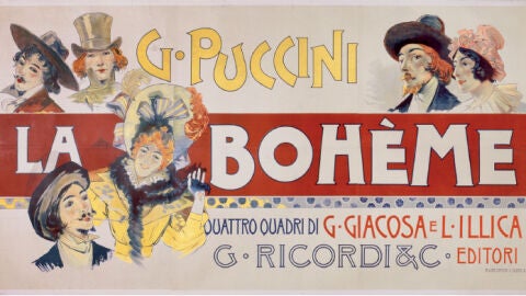 Cartel de La Boheme de Puccini
