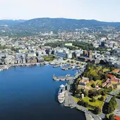 Imagen aérea de la ciudad de Oslo Imagen aérea de la ciudad de Oslo