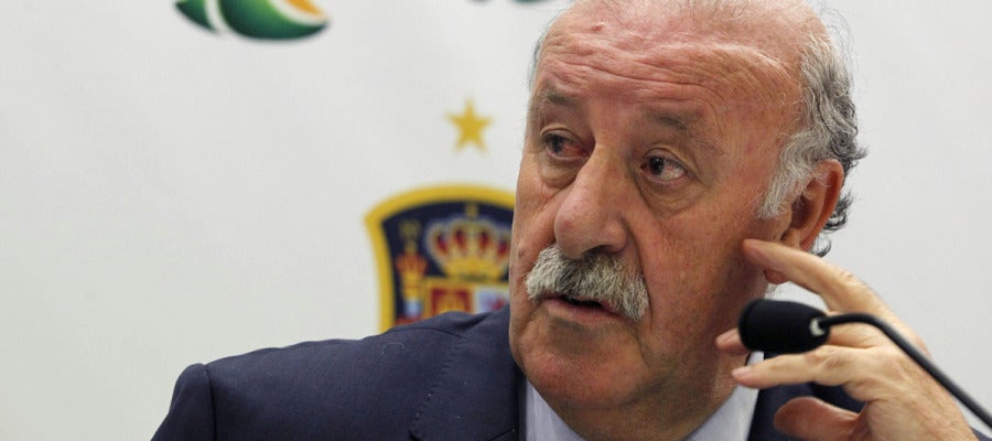 Vicente Del Bosque, durante la rueda de prensa Vicente Del Bosque, durante la rueda de prensa