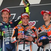 Podio del GP de Jerez, Márquez, Rossi y Pedrosa Podio del GP de Jerez, Márquez, Rossi y Pedrosa