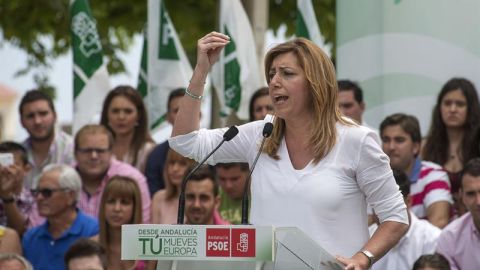Susana D&iacute;az en un mitin en Andaluc&iacute;a
