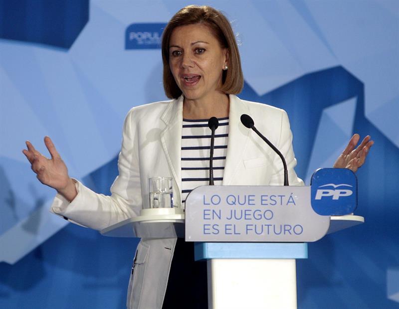 Cospedal: "Necesitaremos mucho tiempo para valorar la contribución del Rey Juan Carlos" Cospedal: "Necesitaremos mucho tiempo para valorar la contribución del Rey Juan Carlos"