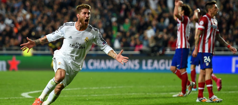 Sergio Ramos celebra el gol del empate en la final de la Champions Sergio Ramos celebra el gol del empate en la final de la Champions