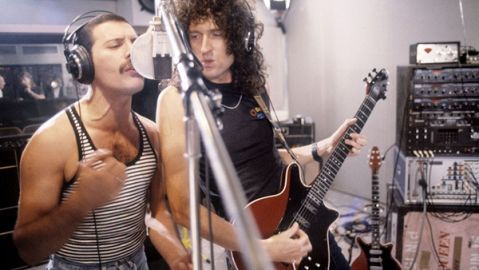 Imagen de archivo de Queen en un estudio de grabaci&oacute;n