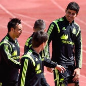 Diego Costa, en la concentración de la selección española
